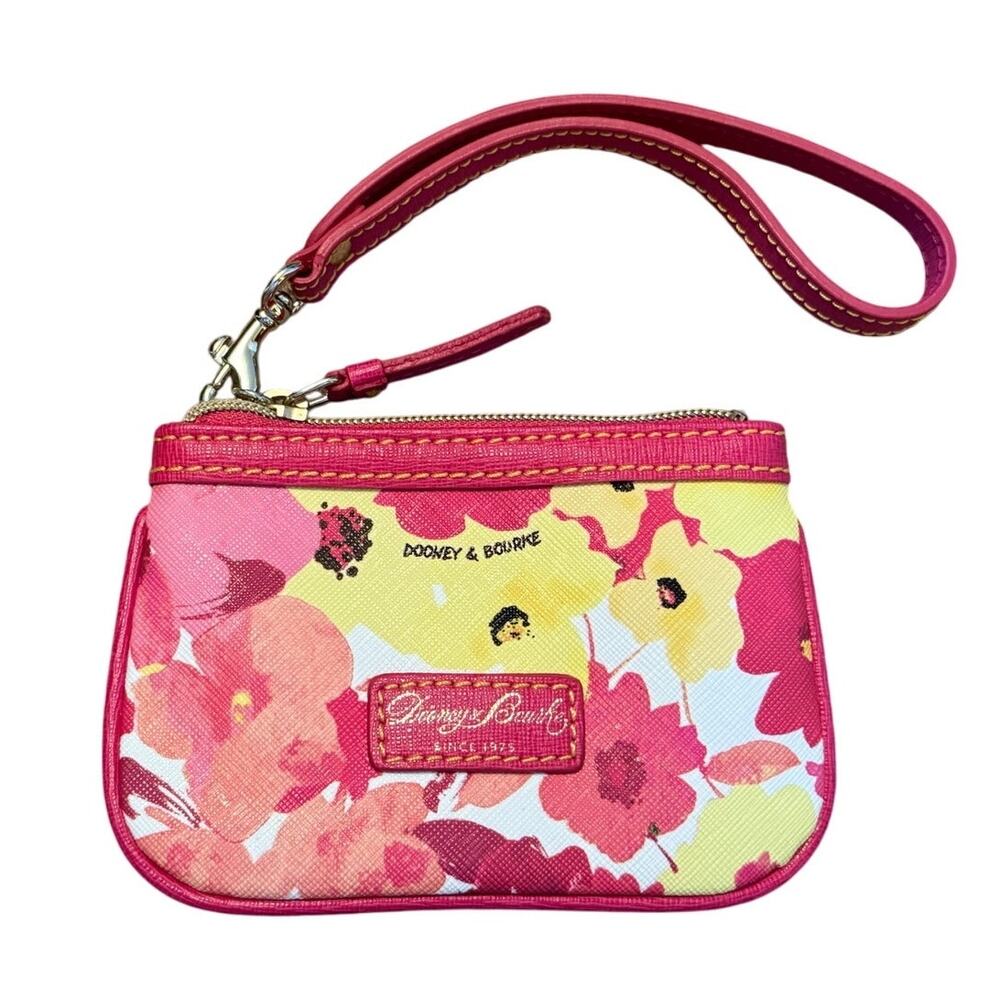 Vintage Y2K Dooney & Bourke Floral Wristlet Coin Purse Fairy Cottage Romantic